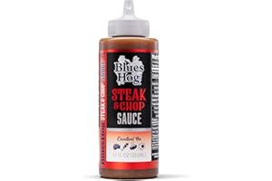 Blues Hog Steak & Chop Sauce, Gourmet Steak Sauce & Marinade, All-Natural, No High Fructose Corn Syrup, Gluten-Free, Made in the USA, 12oz