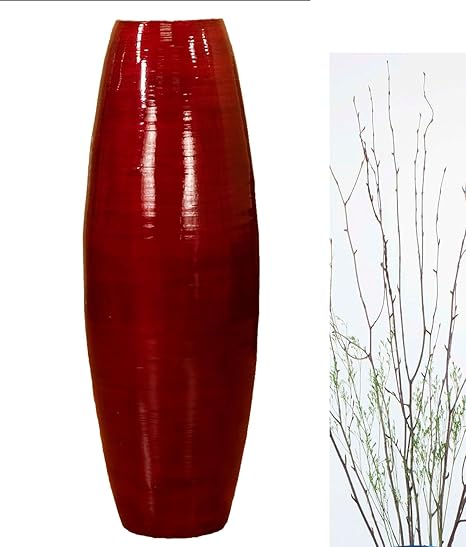 47 Inch Tall Bamboo Cylinder Vase Red Super Sale Amazon Co Uk