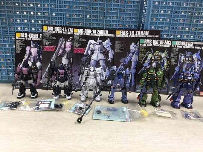 Amazon ガンプラ Hguc 1 144 ザク ザク ヅダ ハイザック 塗装済み完成品 6体セット フィギュア ドール 通販