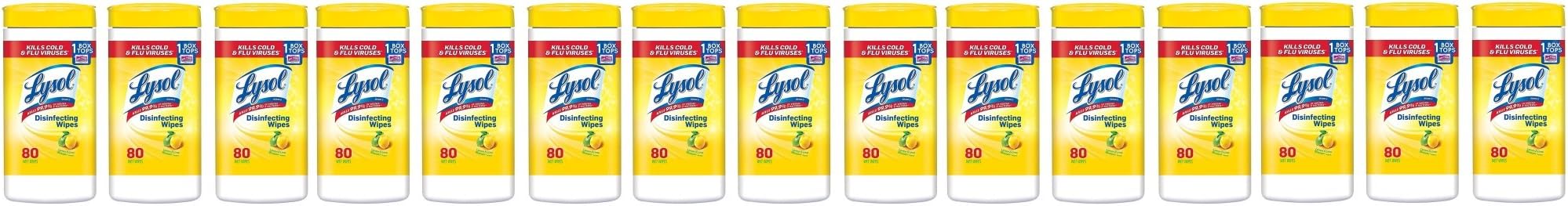 Lysol Disinfecting Wipes Value yaXdur Pack, Lemon & Lime Blossom, 5Pack (240 Wipes)