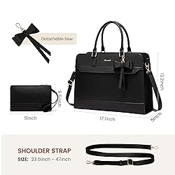 LOVEVOOK Laptop Tote Bag for Women,Leather Work