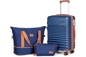 CONCEPTEN Carry On Luggage 22x14x9 Airline Approved, 20-inch Hard Shell Suitcases with Wheels, ABS Lightweight Carry on Suitcase with TSA Lock