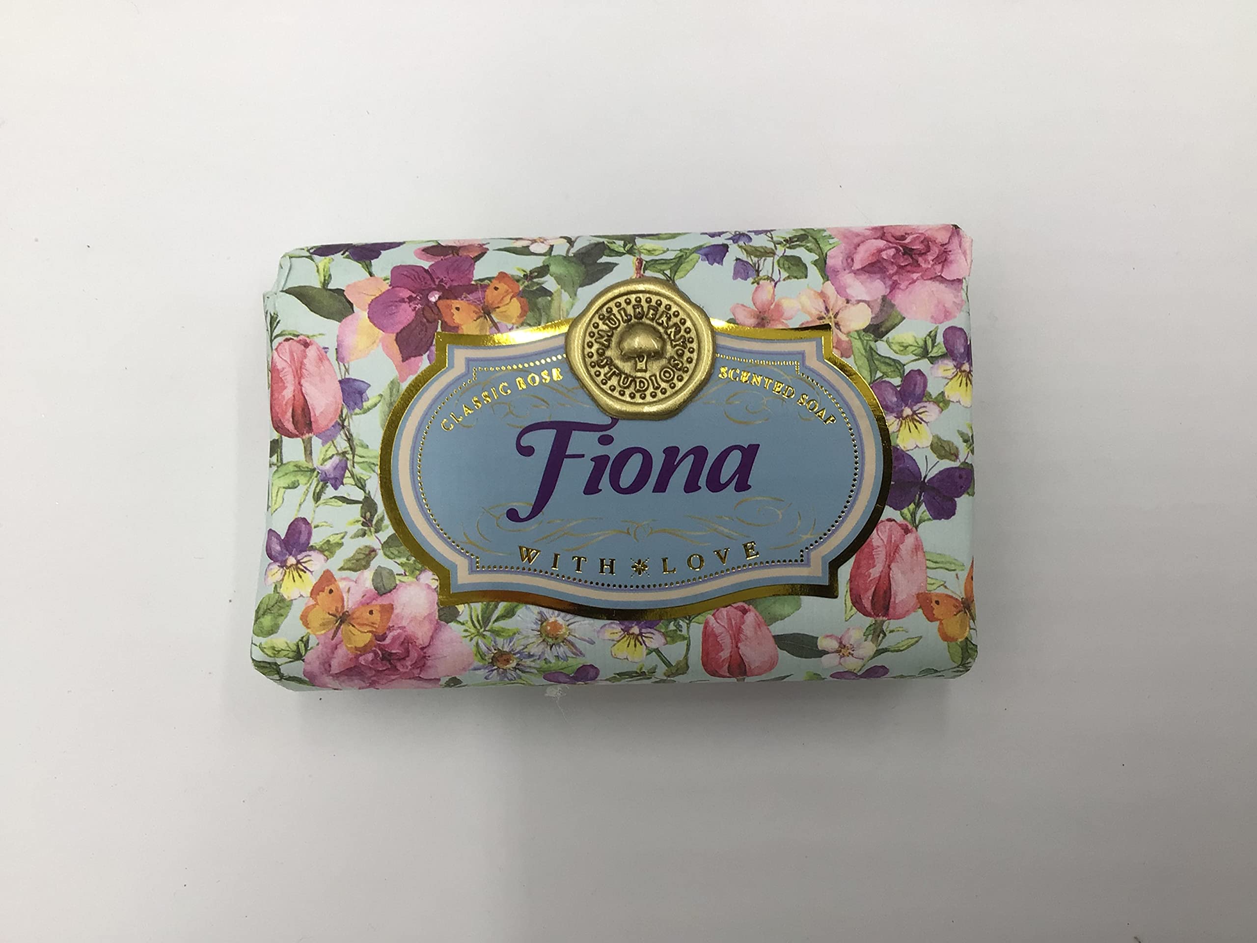 Fiona - Gift Soap Bar For Her Birthday Rose Scent Mum Grandmother Cleanser Lather Present Girl