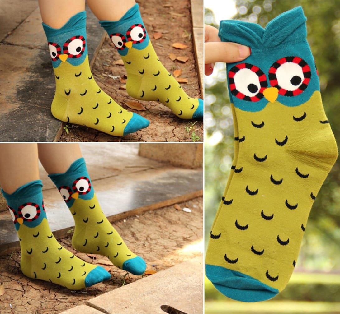 Chalier 5 Pairs Womens Funny socks Cozy Cute Printed Patterned Fun Socks Novelty Cat Socks for Women Gifts at  Women’s Clothing store