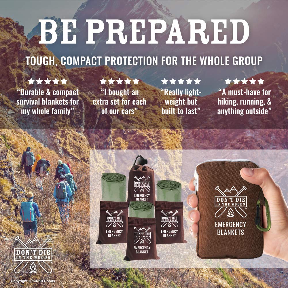 World's Toughest Emergency Blankets 4 Pack Extra Large Thermal Mylar