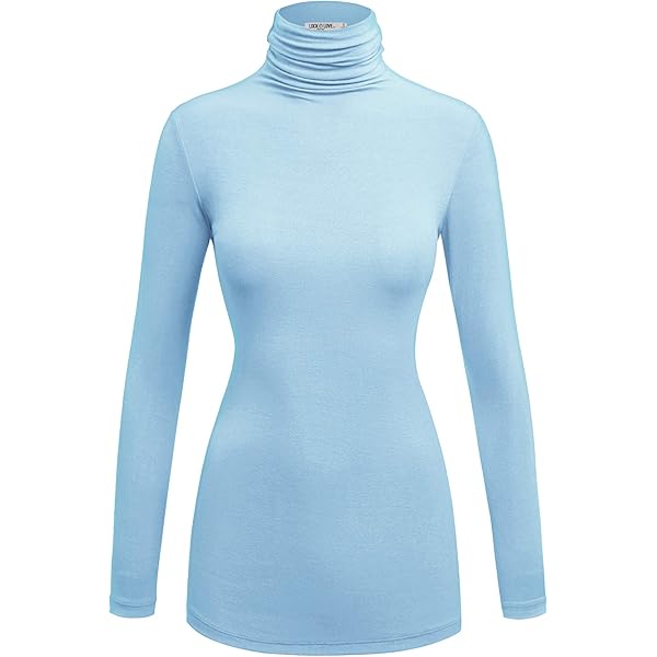 Blusa Informal De Manga Larga Con Cuello De Tortuga Para Verano, Camisa