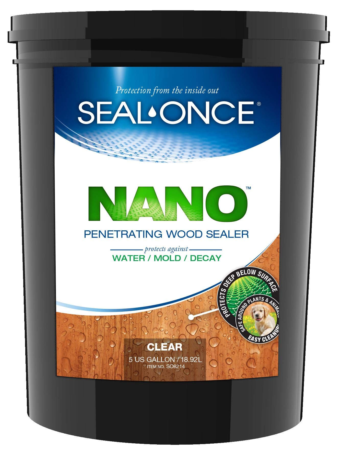 Buy SEALONCE NANO Wood Sealer & Stain 5 Gallon. Water