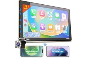 Double Din Car Stereo - Corehan 10 inch Touchscreen Car Radio Bluetooth Multimedia Player with Backup Camera Compatible with Wireless Carplay, Wireless Android Auto, Mirror Link