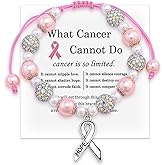 Crizaor Breast Cancer Bracelets Breast Cancer Awareness Accessories Pink Ribbon Survivor Gifts Inspirational Awareness Bracelets Birthday Christmas Gifts For Women Sister Mother Anut Friends