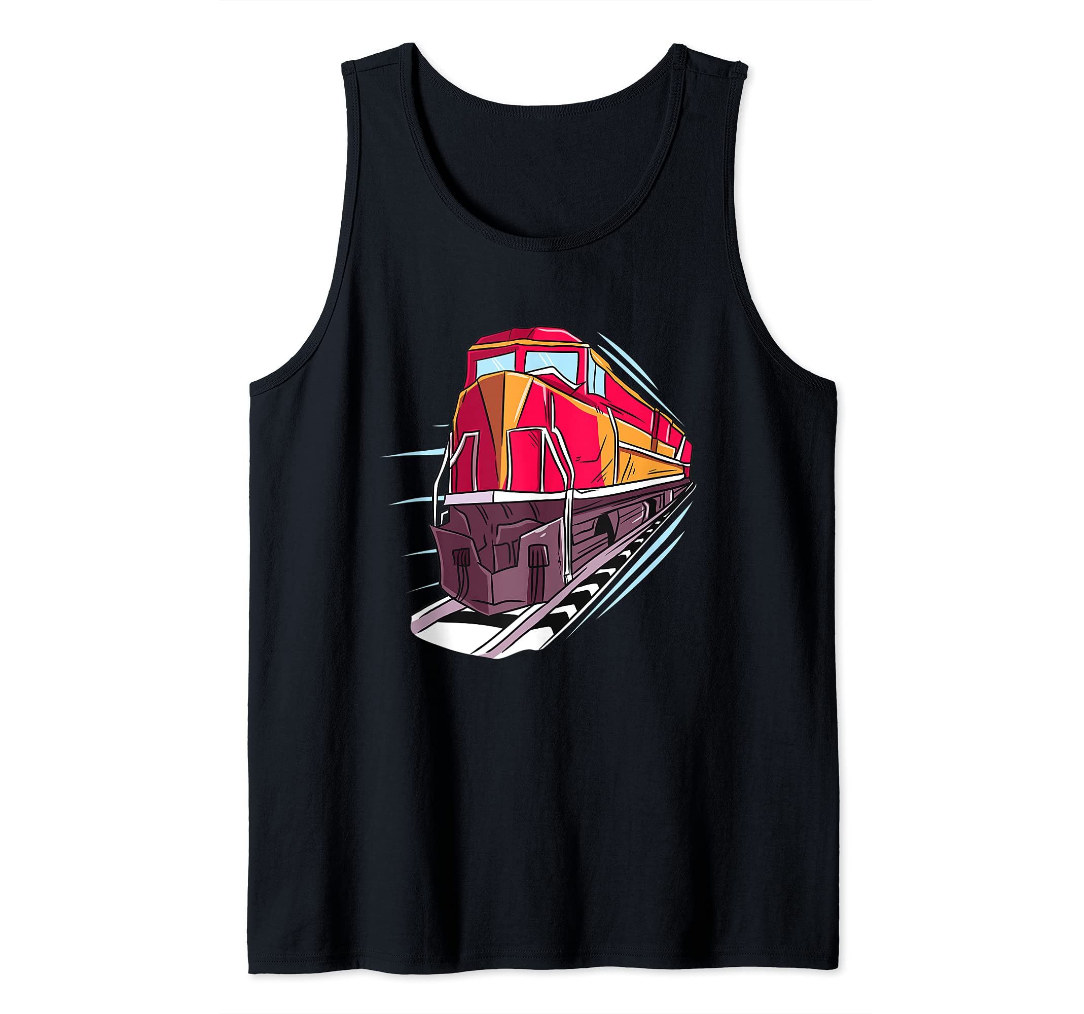 Passenger Train - Freight Train- Model Train Gift -Railfan Tank Top