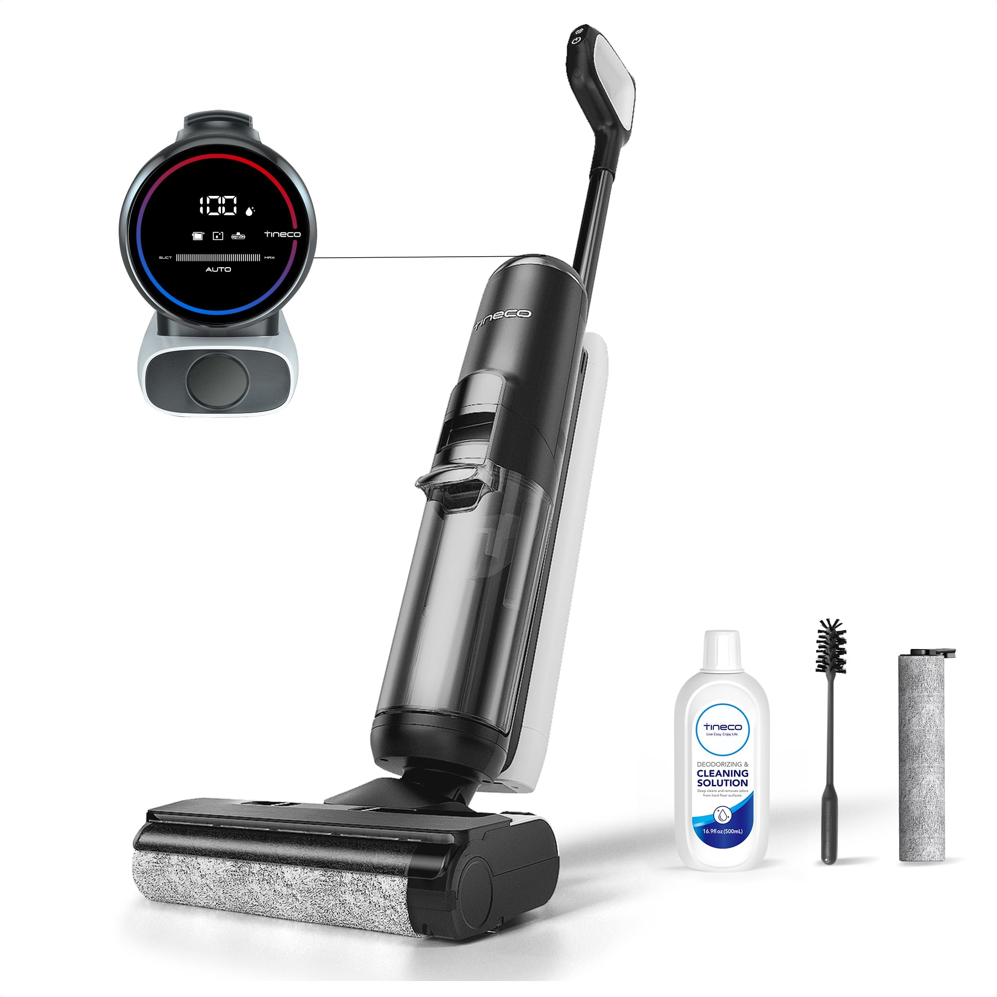 Tineco Floor One S5 Smart Nass-Trocken-Sauger mit iLoop Technologie, All-in-One-Nass Trockensauger Kabellos mit Dual-Tank-Design | Selbstreinigung LED-Display für Harte Boden,Tierhaare