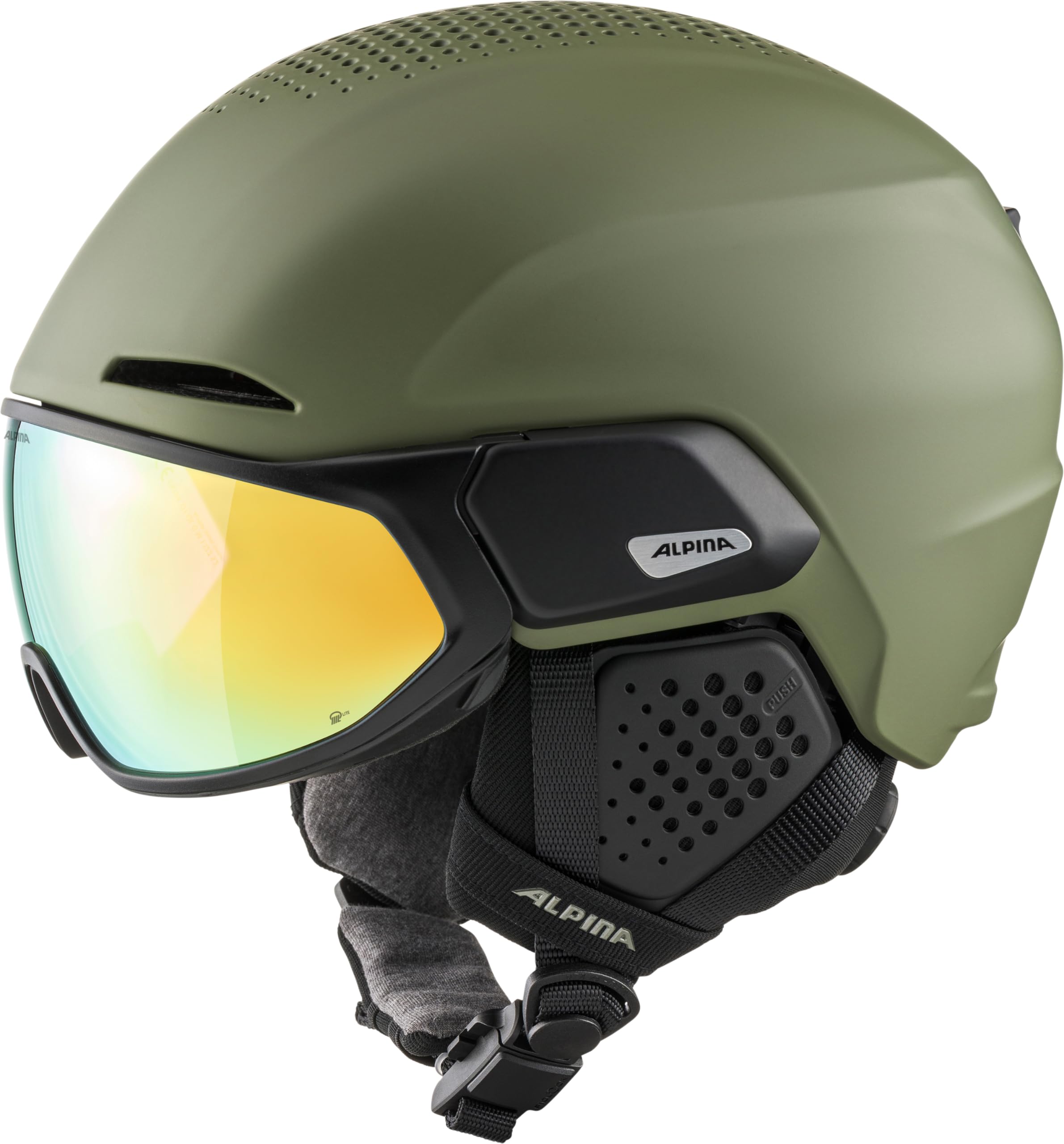 ALPINA Unisex - Adults, ALTO Q-LITE ski helmet, olive matt, 51-55 cm