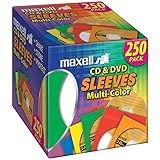 Maxell 190140K CD-405 Multi-Color CD/DVD Sleeves