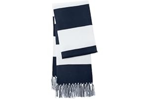 SPORT-TEK Unisex Spectator Scarf | Striped Winter Essential for Men & Women, Fringed Design & Lightweight Feel