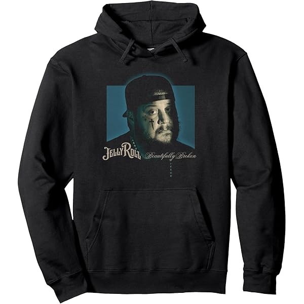 Amazon.com: Jelly Roll - Beautifully Broken Pullover Hoodie