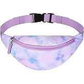 Vipdeal Tie Dye Kids Fanny Pack for Girls, Travel Small Waist Bag Crossbody Belt Bag for Teen Girls Toddler Cute Fanny Bag, Purple