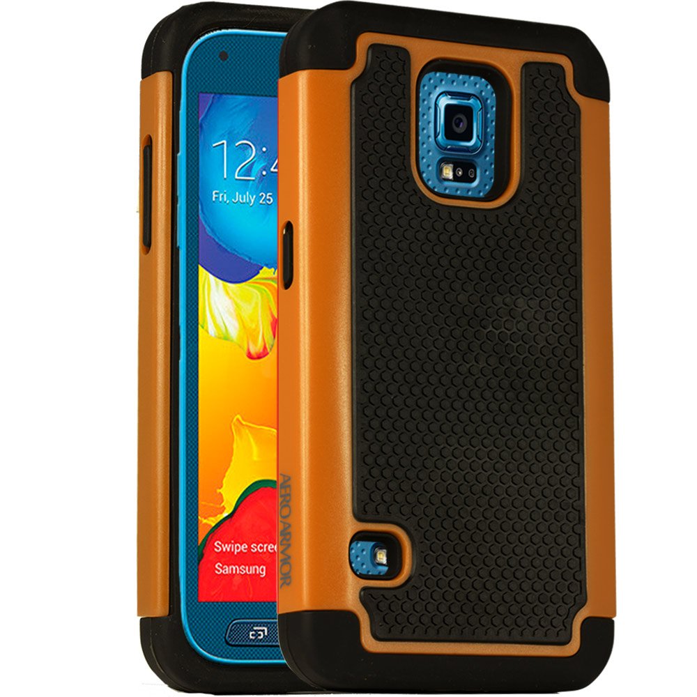 Galaxy S5 SPORT Case, AERO ARMOR Protective Case for Samsung Galaxy S5 SPORT - Orange (Compatible with Galaxy S5 SPORT Only)