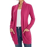 GRACE KARIN Women Lightweight Cardigan Sweaters with Pocket Long Sleeve Shrugs