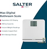 Salter Premium Max Electronic Bathroom Scales 250 kg Capacity Glass Platform view 2