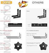 Housolution 90 Degree Positioning Squares 4 Pack 5.5 in Aluminum Corner Clamps view 2