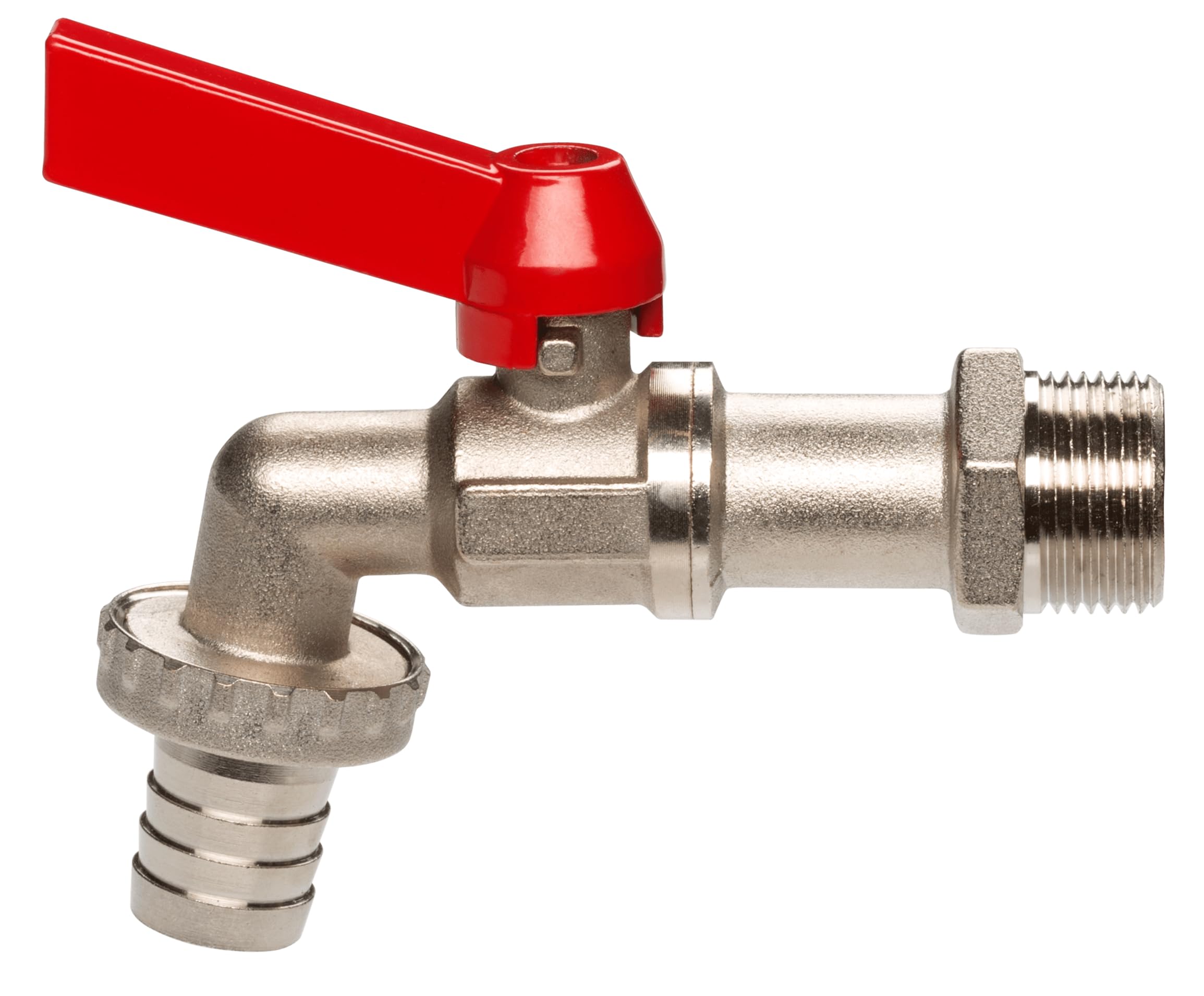 GARDENA Ball Outlet Valve: Tap For The Inner and Outer Area, 33.3 mm (G 1 ") - Thread, For 19 mm (3/4") - Tubing (7333-20)