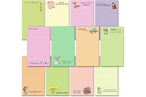 Hotop 12 Pack Funny Notepads Office Coworker Gifts Novelty Funny Sticky Notes Office Supplies 3 x 5 Fun Cute Notepads Humor Memo for Teacher Work Gifts, 30 Sheets Per Pad(Cute Animals)