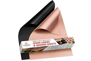 THREADNANNY Oven Liners for Bottom of Oven with Baking Sheet Liner | Heat Resistant Oven Liners for Bottom of Electric Oven and Teflon Sheets for Baking | Reusable Oven Matt Liner for Bottom of Electric Oven.
