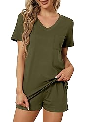 RUBZOOF Women's Short Sleeve Pajama Sets with