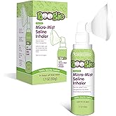 Boogie Micro-Mist Saline Inhaler, Baby Nose Congestion Relief, Nasal Spray for Kids, Pediatrician Recommended, 1.7oz Unscente