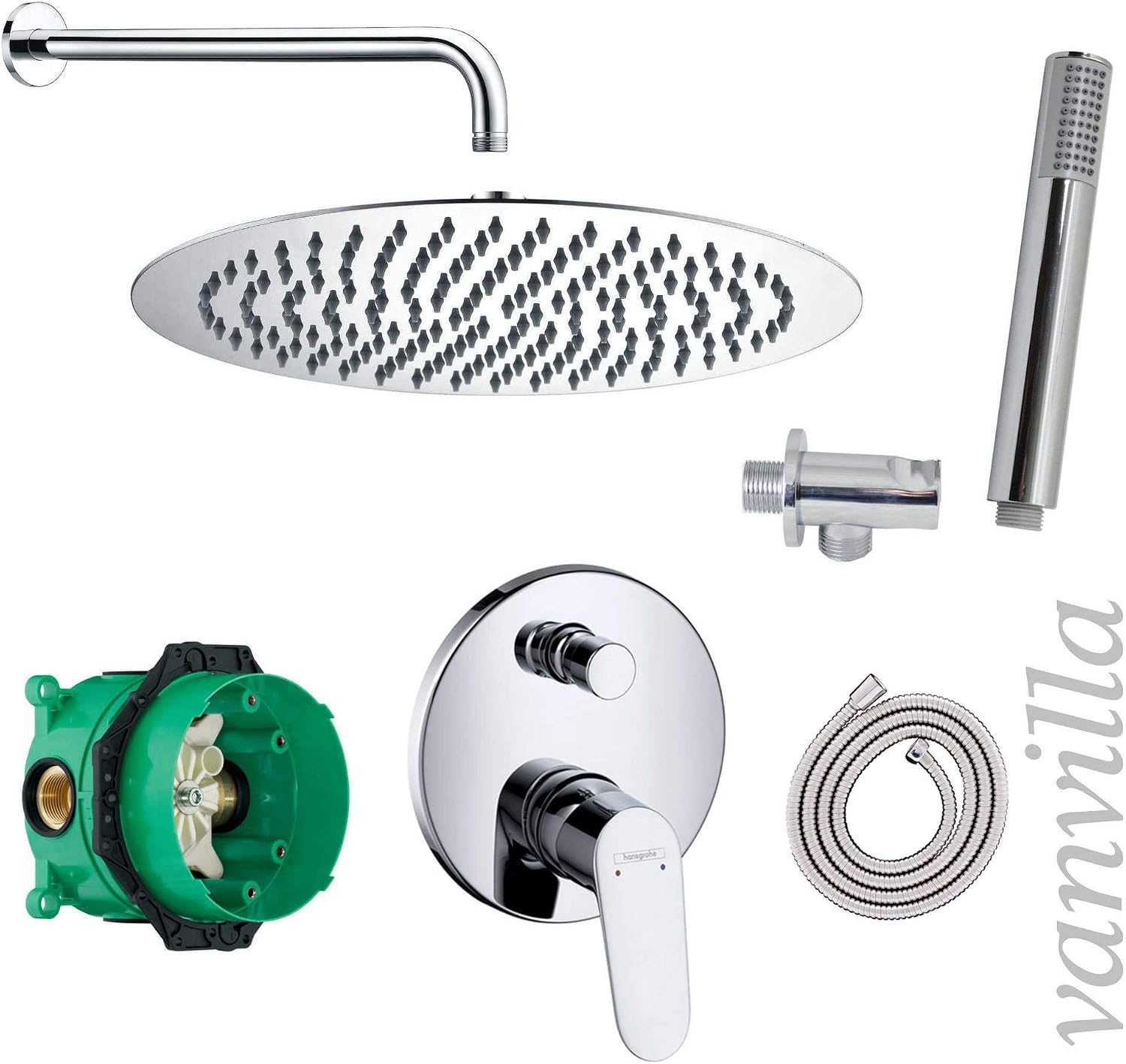 Hansgrohe Thermostat Unterputz Duscharmatur Set Ecostat E Und S Showerselect Ibox Wandarm Deckenarm Kopfbrause