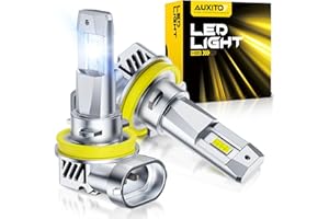 AUXITO H11 LED Bulbs H8 H9 Hi/Low Beam 50,000LM 900% Super Bright, 6500K Cool White, Plug & Play for Car SUV Truck 3 Min Inst