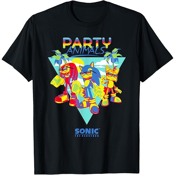 Amazon.com: Sonic The Hedgehog - Sonic Summer Sonic T-Shirt