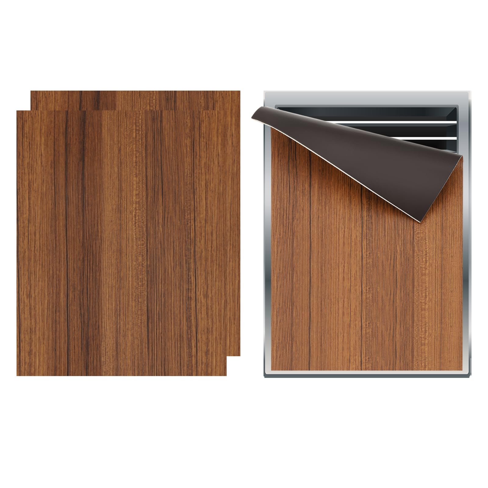 PATIKIL 12"x9.5" Magnetic Vent Cover, 2 Pack Floor Wall Air Registers Cover High Strength Magnetic Vent Blocker for Home RV HVAC Fireplace Furnace, Wood Grain Color