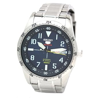Buy Seiko 5 Automatic Blue Dial Stainless Steel Mens Watch Srp511 Online At Low Prices In India Amazon In