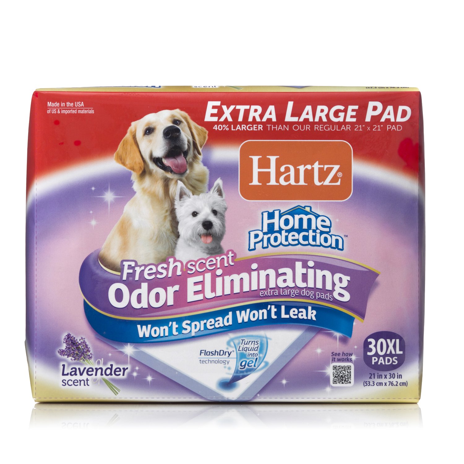 Hartz Home Protection Odor Eliminating Dog Pads 30 ct XL