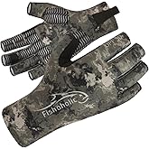 Fishoholic UPF50+ Fingerless Fishing Gloves - Sticky Grip Sun Protection Glove - Kayaking Paddling or Rowing