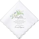 Lillian Rose Daughter Wedding Keepsake Hankie, One Size, White,HA210 DA