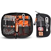 VIPERADE VE10 EDC Pouch Small Pocket Tool Pouch with 10 Compartments, Men's Pocket Organizer for Multitools, EDC Organizer with Patches Area for DIY