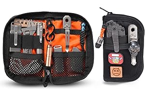 VIPERADE VE10 EDC Pouch Small Pocket Tool Pouch with 10 Compartments, Men's Pocket Organizer for Multitools, EDC Organizer wi
