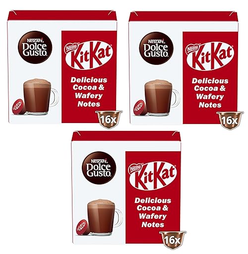 NESCAFÉ DOLCE GUSTO | KitKat | Hot Chocolate | 16 capsules | 3 Packs | 48 Cups