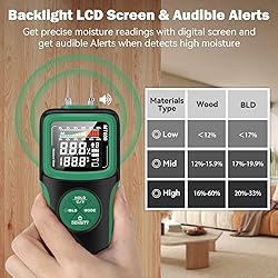 Wood Moisture Meters, Pin & Pinless 2 In 1 Moisture