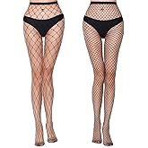 Fishnet Stockings for Women, High Waist Tights Fishnet Stockings, Black Thigh High Pantyhose, One Size Fit All