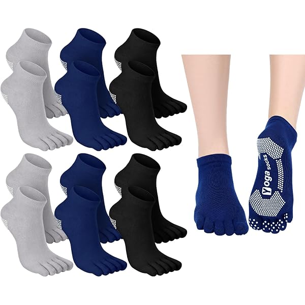 Chaussettes Pilates Femme Kit Pilate Body & Mind Women Yoga Socks Chaussettes Antidérapantes Reformer Pilates