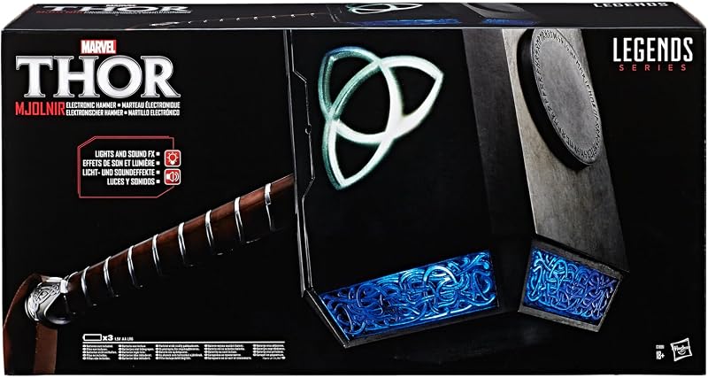 Legends Series, Marteau électronique Premium Mjolnir avec Sons et lumières, Article de Cosplay pour Adultes