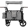 Keenz XC 2.0 - Luxury 2 Passenger Stroller Wagon for Kids | Foldable 2 Passenger Quad Seater with Adjustable Canopy | Gray
