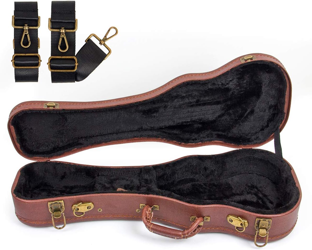 Carrying Case velvet Interior Padded Protective Hardshell Gig Bag Brown (27 inch)