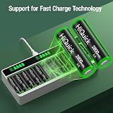 HiQuick 16 Pack AA/AAA Rechargeable Batteries 2800mAh AA & 1100mAh AAA Set view 5