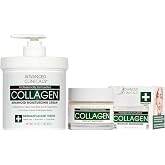 Advanced Clinicals Collagen Cream W/Hyaluronic Acid Face Moisturizer + Collagen Body Cream 2pc Skincare Set For Women &amp; Men To Reduce Appearance Of Wrinkles, Fine Lines, &amp; Uneven Skin Tone, 2pc Set