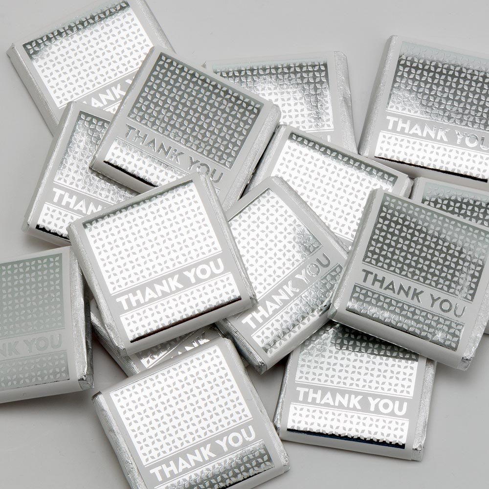 Italian Options Silver Thank You Chocolate Neapolitans (100 Chocolates)