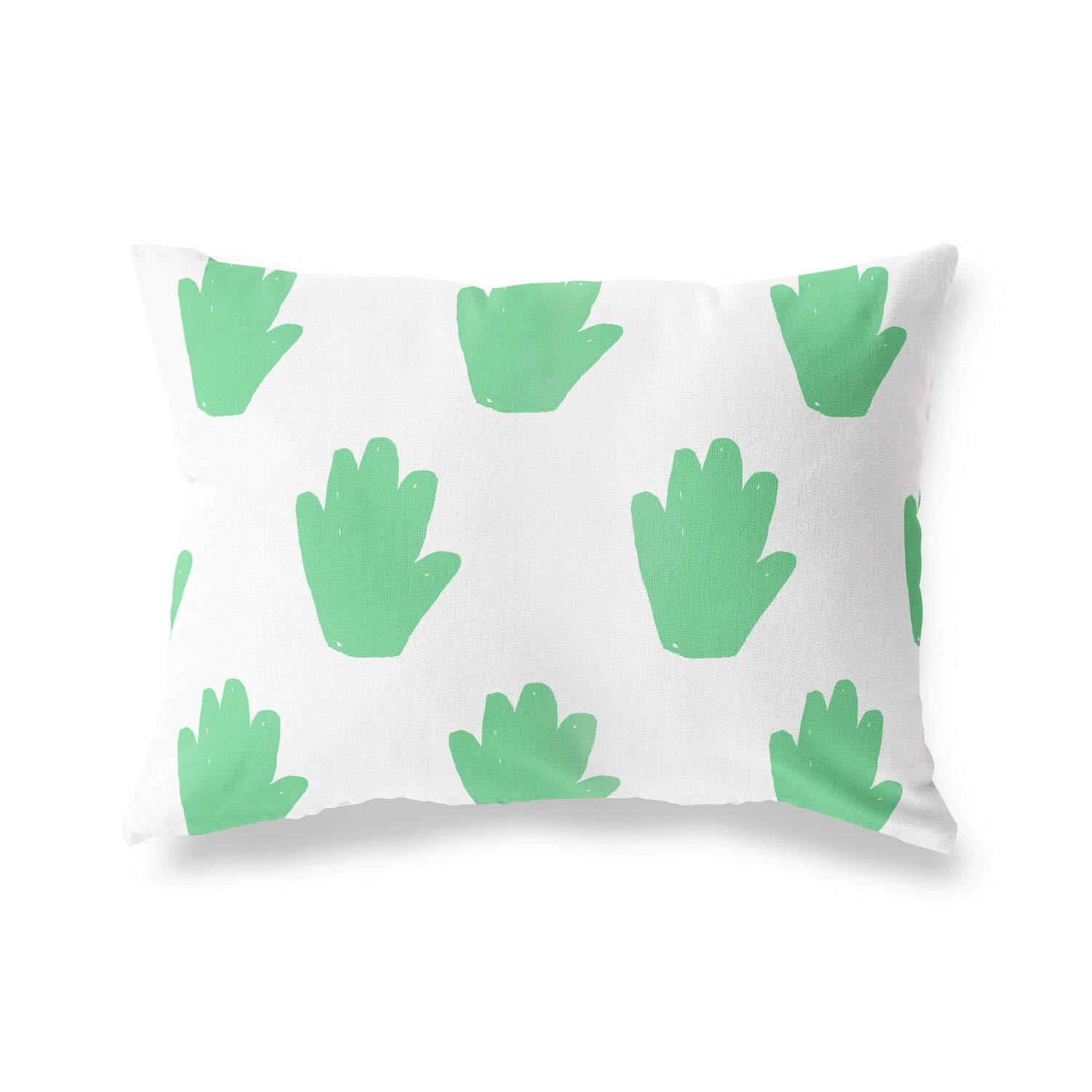 BonaMaison Decorative Cushion Cover, Petrol Green-White Throw Pillow Covers, Home Decorative Pillowcases for Livingroom, Sofa, Bedroom, Size: 45X60 Cm - Designed and Manufactured in Turkey